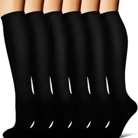 Luna&&luxe6-Pack Floral Compression Socks Boost Circulation Beat Fatigue Stylish Unisex Fit for All Casual Style Basic Minimalist Design Womenswear Colour Scheme 2 Pack of 6