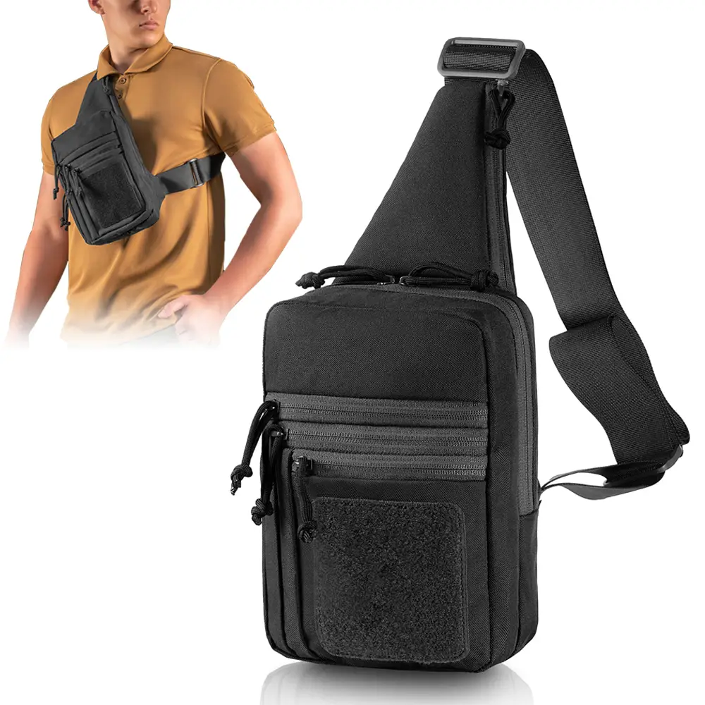 Outdoor Shoulder Chest Bag Concealed Carry Sling Crossbody Convertible Backpack for Hunting Camping