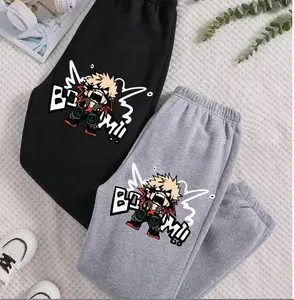 Katsuki Bakugo Anime Sweatpants, Anime Lover Sweatpants, Manga Tee, Katsuki Bakugo Anime Gift - Trendy Top Sweatpants, Cotton Graphic Casual Sweatpants, Fan Gift