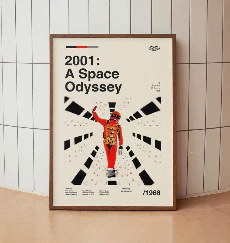 2001 A Space Odyssey Vintage Vintage Movie Poster, Retro Movie Poster, Poster Decor Room, Poster Movie