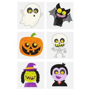 1 1/2" Bulk 72 Pc. Halloween Characters Glitter Temporary Tattoos