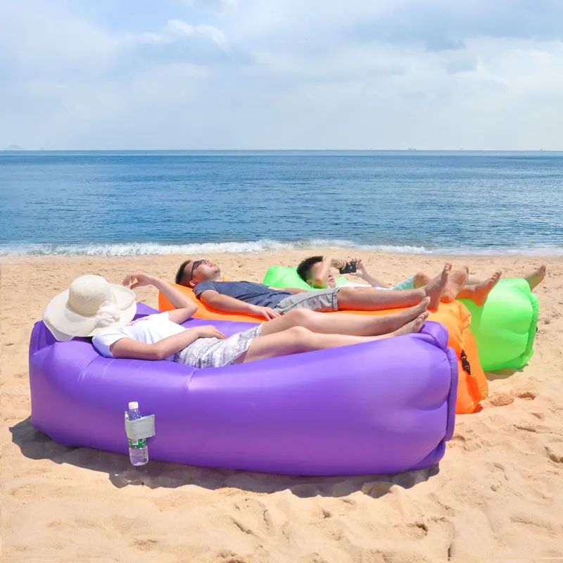 Inflatable Lounger Air Sofa Chair-Portable,Water Proof& Anti-Air Leaking Design–Camping & Beach Accessories–Lightweight and Easy to Set Up Air Hammock–Portable Water Proof Couch for Hiking, Picnics, Outdoor, Music Festivals & Backyard