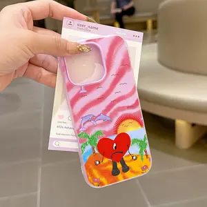 New Rapper B-Bads B-Bunnys Phone Case, Cover, Compatible with iPhone Models 17-11 Pro Max, Soft Tpu Material, Dual Layer Protection Design, Accessories
