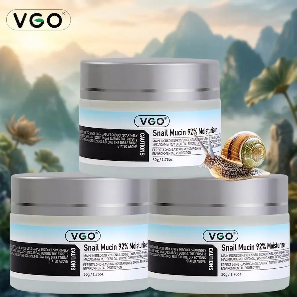 VGO 92% Snail Mucin Gel Cream Moisturizer - Gentle, Instant Hydration, Barrier Defense, Sensitive Skin Care, Restore Dewy Complexion, Hydrate