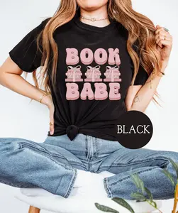 Book Babe T-Shirt, Bookish Shirt, Oversized Bookish Shirt, Romance Reader, Bookish Merch, Bookish Gift, Gift for Readers, Booktok T-Shirt