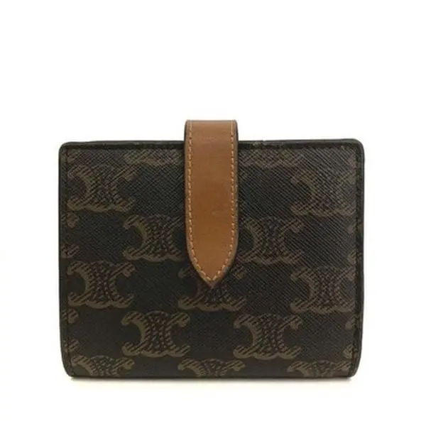 Pre-owned Celine Other Other Macadam PVC Leather Bifold Wallet Black 11077864459/520199