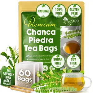 【FreshDrinkUS】 60 Tea bags Dried Chanca Piedra Leaves, Chanca Piedra Tea “Stone Breaker” 100% Natural & Pure. Made with Natural Material Tea Bags. No Sugar, No Caffeine, No Gluten, Vegan.