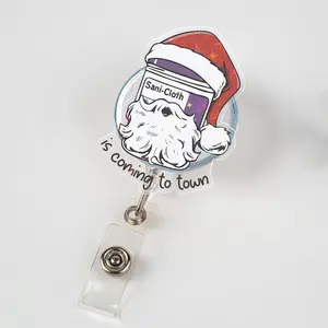 Funny Nurse Christmas Badge Reel, Christmas RN Medical Assistant Badge, Nurse Holiday Gift, Funny Nurse Badge Reel