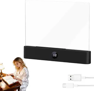 Smart LED Bible Reading Light Book Light Treasure Box Rechargeable Clear LED Flat Reading Light Timer Doodleable
