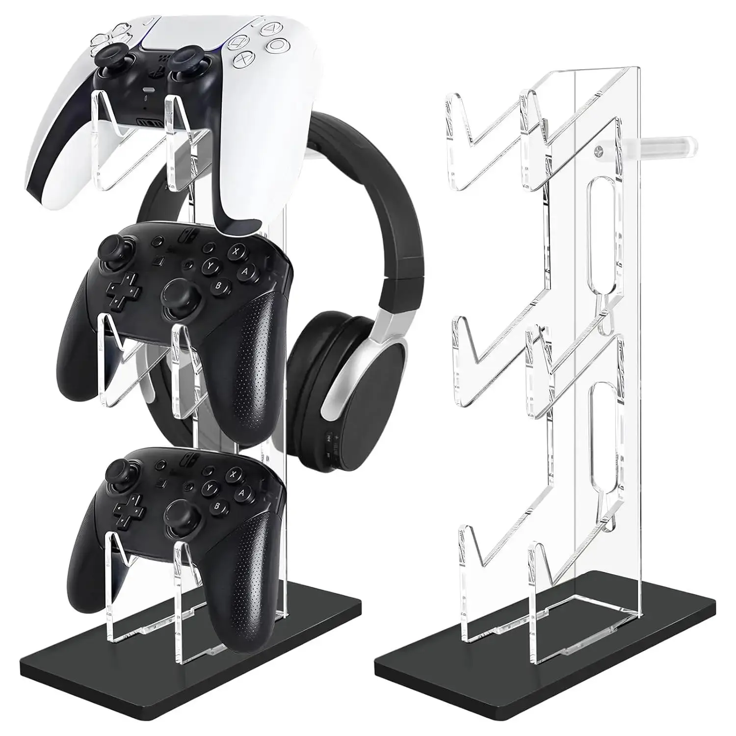 3-Tier Acrylic Controller Stand & Headset Holder