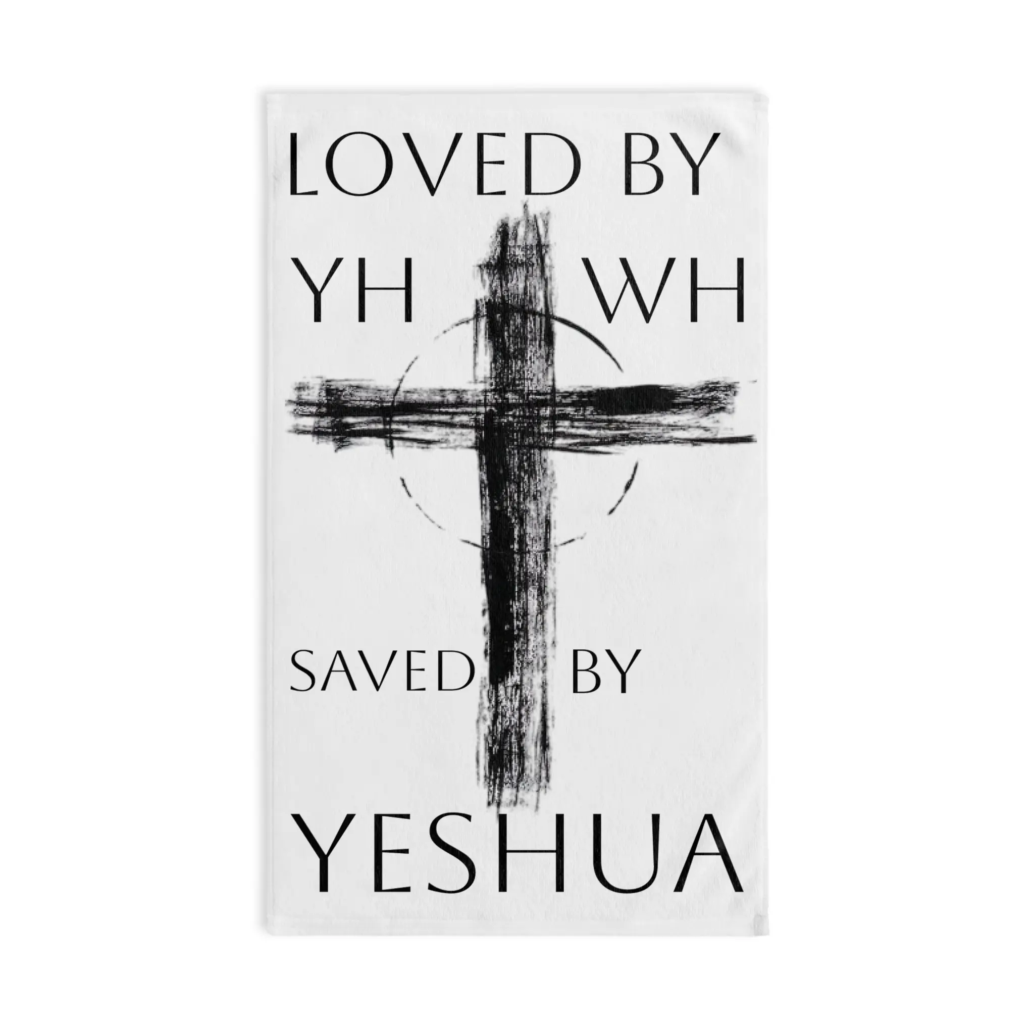 Faith Hand Towel - Christian Devotion Inspirational Bathroom Towel, Religious Gift, Decorative Kitchen Towel, Religious Home Decor,