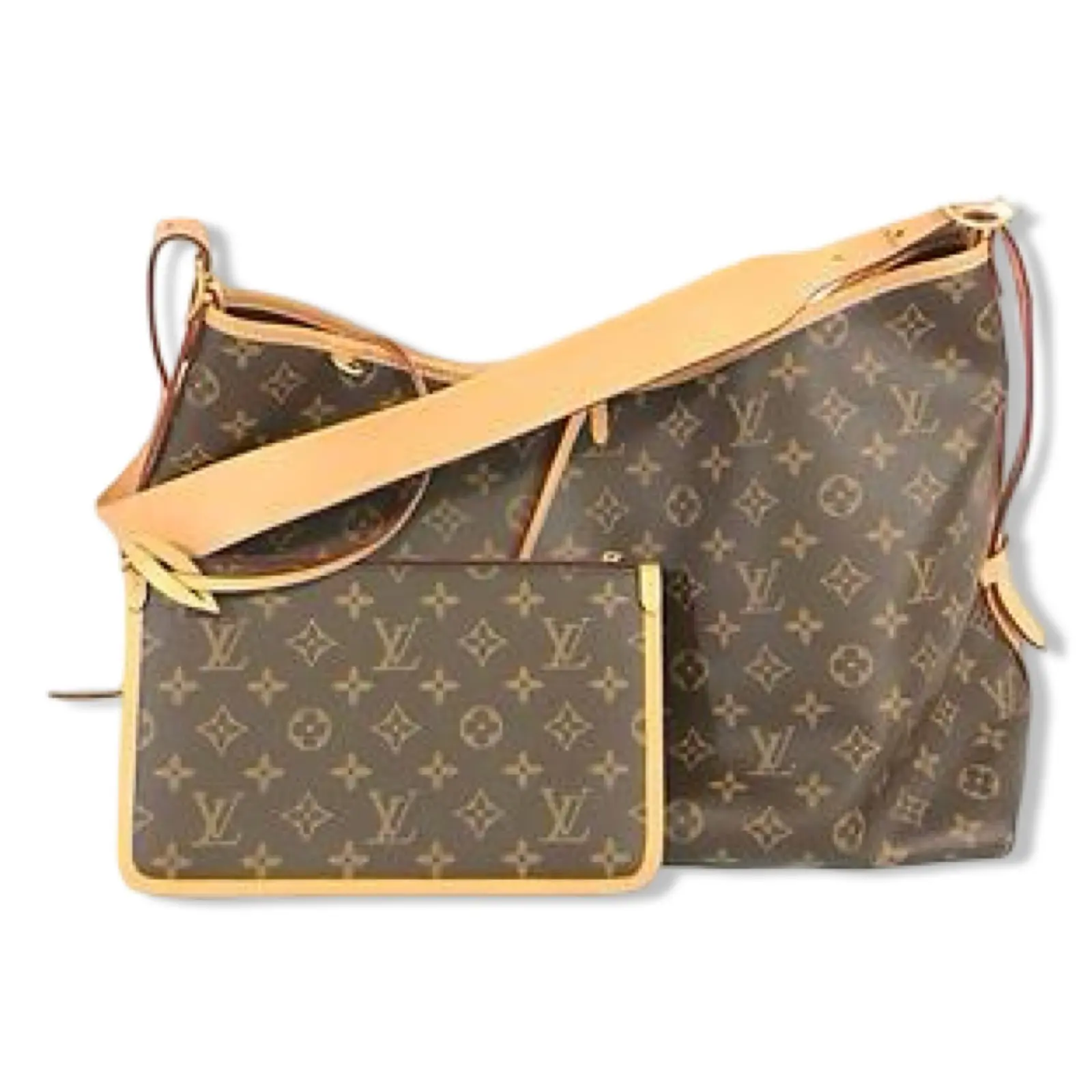 Pre-owned Louis Vuitton Monogram Canvas Shoulder Bags CarryAll MM LV2026