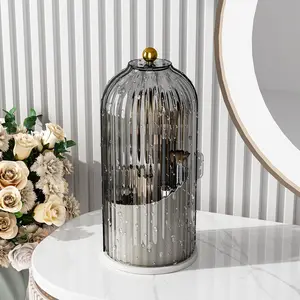 【 Valentines Gift】Portable PP Makeup Brush & Toothbrush Holder – 3-Grid Large Capacity Travel Organizer,Waterproof & moisture-resistant,Travel-friendly with dustproof lid,Multi-purpose: makeup brushes / toothbrush & toothpaste,Black Friday