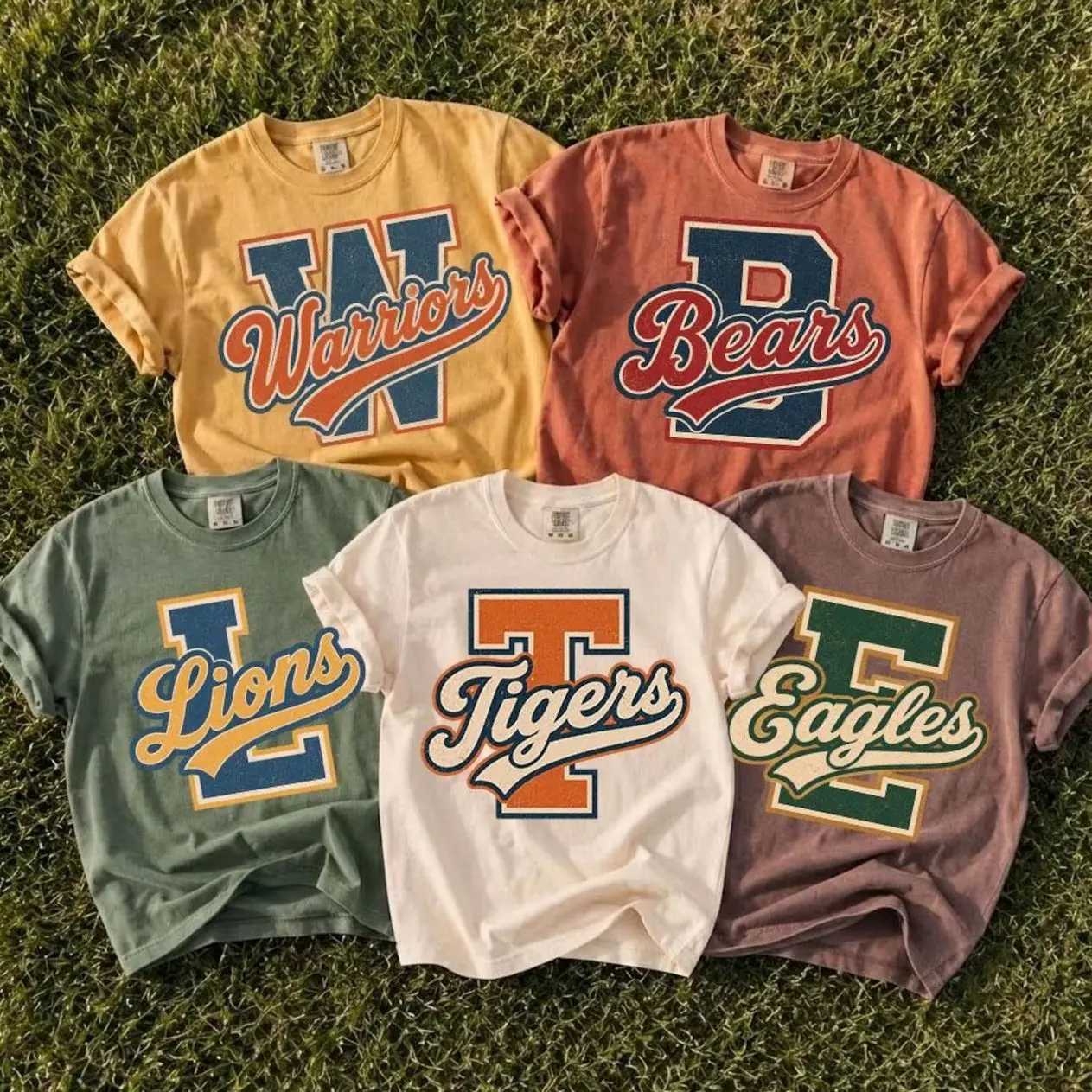 Custom School Mascot Football Baseball Hockey Retro Design, Custom School Team, Custom Mascot, Personalized Football, Comfort Color
