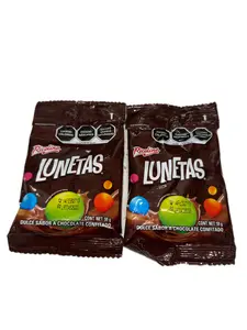 2 bolsas de Lunetas Ricolino 59 g | Ricolino Lunetas Chocolate Candy 59g (Pack of 2) – Mexican Chocolate Candy Coated Chocolates