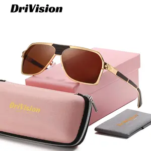 DriVision Unisex Versatile Frameless Sunglasses Rock Climbing Rectangle Frame Polarized Sunglasses UV400