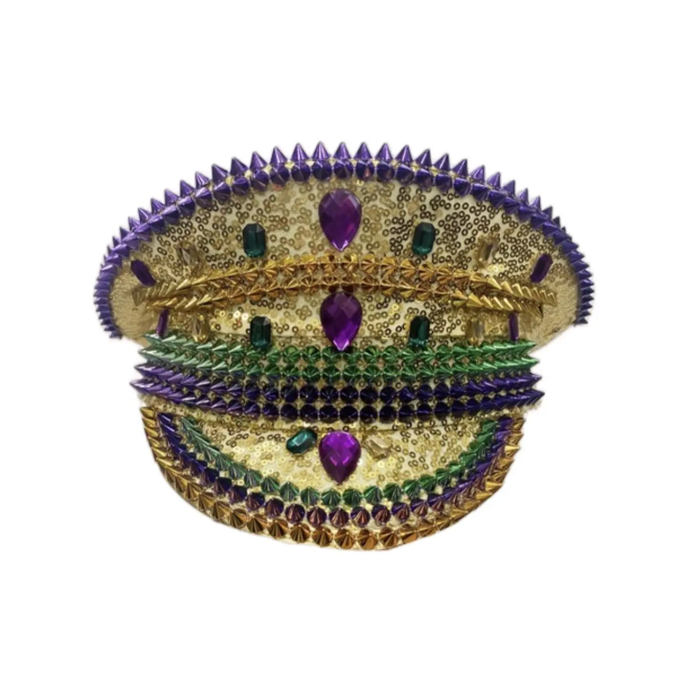 Mardi Gras Captain Hat - Classic Design with Elegant Detailing and Comfortable Fit for a Mardi Gras Celebration