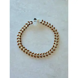 Regular Camel Brown Silver Ivy Bracelet