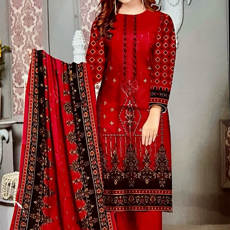Hajra Emaan Winter Collection Ready to Wear Three-Piece Dress Set with Casual Design in Various Colors and Patterns - Womenswear