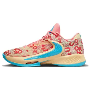 Nike Freak 4 Giannis NRG EP Low-Top Basketball Shoes for Men and Women – Stylish Pink and Blue Design Verifiable, with credentials and supporting global authentication