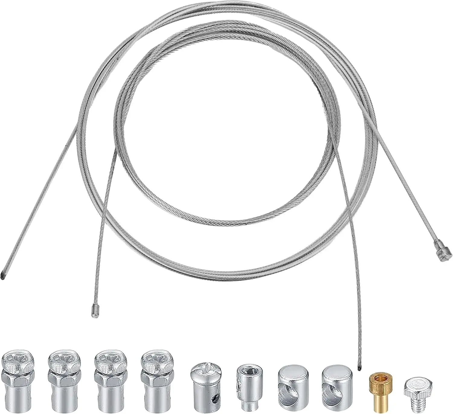 Universal Motorcycle Throttle Clutch Brake Cable Repair Kit Set - Inner Cable Replacement Parts for Brake Repair, Road Bikes, Mountain Bikes Gear Shifters