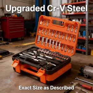 53-Piece Ratchet Wrench Multi-Function Tool Set, Socket Wrench Set, Professional Auto Repair Set, Includes Various Sizes of Ratchet Wrenches and Screwdrivers, No Battery Required, Iron Material, Universal Fit for All Car Models, Durable Construction