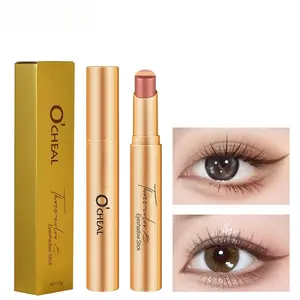 Pesearlcent fine flash gradual change eyeshadow stick fine flash trimming aegyo saliva brightening three-color eyeshadow stick