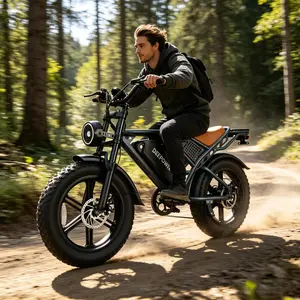 *Electric Dirt Bike for Adults, 1500W Peak 20" Fat Tire Ebike, 59MPH Max Speed, 45-160 Miles Long Range, 48V 20/35AH Battery, UL 2849 Certified In USA