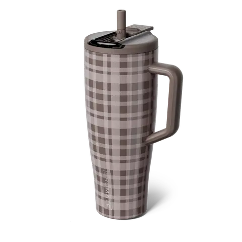 BrüMate Era Flip Covered Flip-Down Straw Tumbler with Handle | 40oz, 30oz, 20oz Sizes | 100% Leakproof Insulated Tumbler | Keeps Ice 24+ Hours | Cup Holder Friendly Base