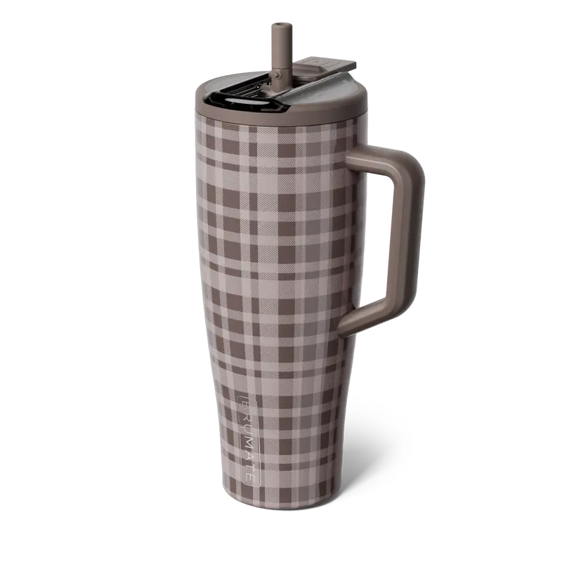BrüMate Era Flip Covered Flip-Down Straw Tumbler with Handle | 40oz, 30oz, 20oz Sizes | 100% Leakproof Insulated Tumbler | Keeps Ice 24+ Hours | Cup Holder Friendly Base