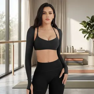 Women's Long Sleeve Crop Top Bolero Open Front Sports Shrug - Lightweight Breathable Workout Cropped Shirts Perfect for Yoga Gym Fitness Running Tennis Athletic Wear Comfortable Stretchy Fabric
