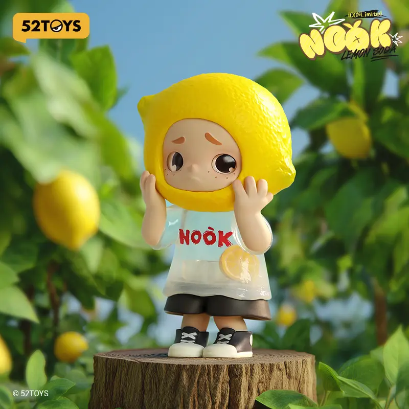 52TOYS NOOK Limited Edition Lemon Soda Cute Kawaii Figure, Collectible Action Toy Figurine, Desk Decoration, Creative Birthday Party Gift for Room Decor