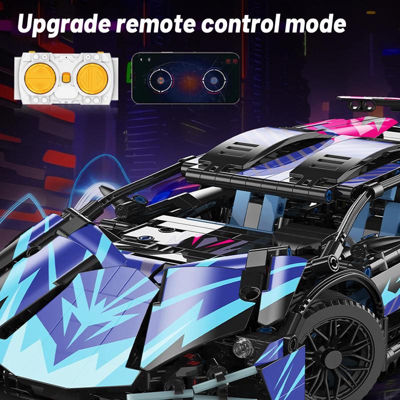 Remote Control Car Building Set 1:14 Technical Sports Racing Car Kit with Realistic Details & Scissor Doors Toys Gift for Adults Boys Age 12+ 1314 PCS