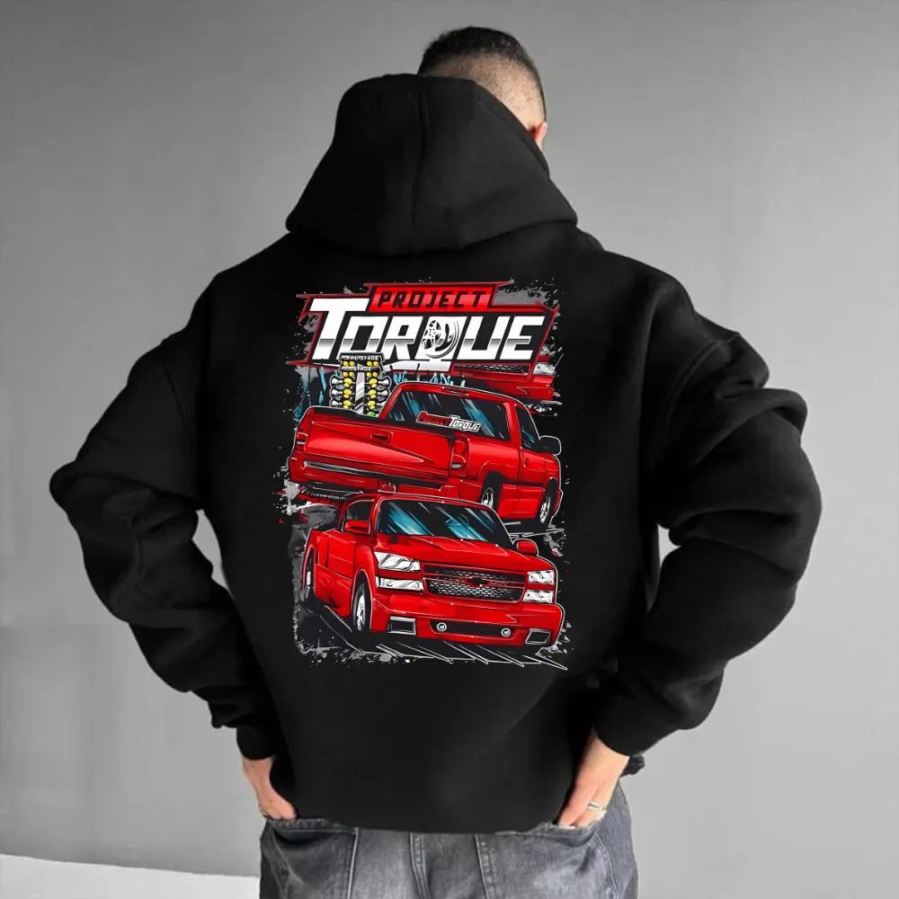 Project Torque Racing Shirt or Hoodie, Red Muscle Truck Graphic for Car Meets, Gift for Pickup Lovers, Street Racing Inspired Apparel, Project Torque Car Tee