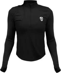 Gymreapers Women's Moisture-Wicking All-Day Comfort Quarter Zip Shirt with Reflective Logo