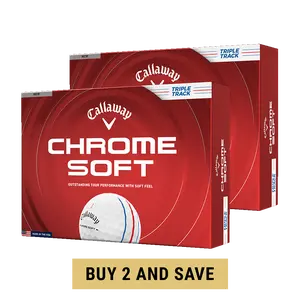 Callaway Golf Chrome Soft Triple Track 2 Dozen Golf Balls in White