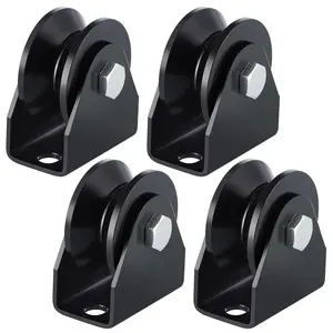 4-Pack V Groove Caster 2.5 Inches, Sliding Gate Wheel, Rigid Caster for Rolling Gate and Fence, Sawmill, 772 Lbs Each Load Capacity