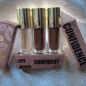 Lip Gloss Trio Bundle - Clear, Nude & Mauve - Makeup - Confidence Lip Gloss Set - Lipstick