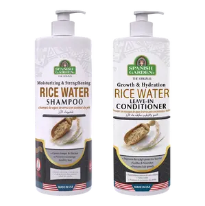 Rice Water Shampoo & Conditioner Set – Hair Growth & Thickening Formula with Biotin, Caffeine & Saw Palmetto | Sulfate-Free, Strengthening & Volumizing Hair Care for Women & Men