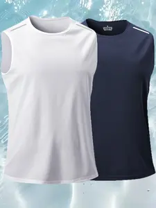 Men's Quick-Dry Sports Vest, Summer Sleeveless T-Shirt for Gym & Running, Breathable and Sweat-Absorbing, Loose Fit in Multiple Colors