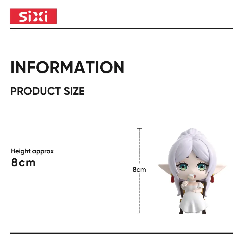 EAKI&SIXI Frieren Blind Box Figures - EAKI Anime Mini Chibi Statue featuring Frieren, Himmel, Fern, Stark - Travel Diary Mystery Box Desk Decor Toys (Set of 6 + Secret)Desk Decoration & Essential Gift