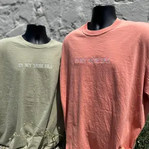In My Mom Era Embroidered Comfort Colors Tee