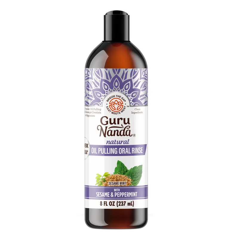 GuruNanda Sesame + Peppermint  Oil Pulling 8 oz