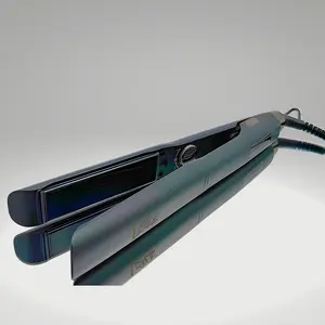 Liselle Beauty Products Ebony Edition Flat Iron 1.25 inch Titanium Flat Iron, Digital LCD Display, All Hair Types, Fast Heating, Travel Flat Iron