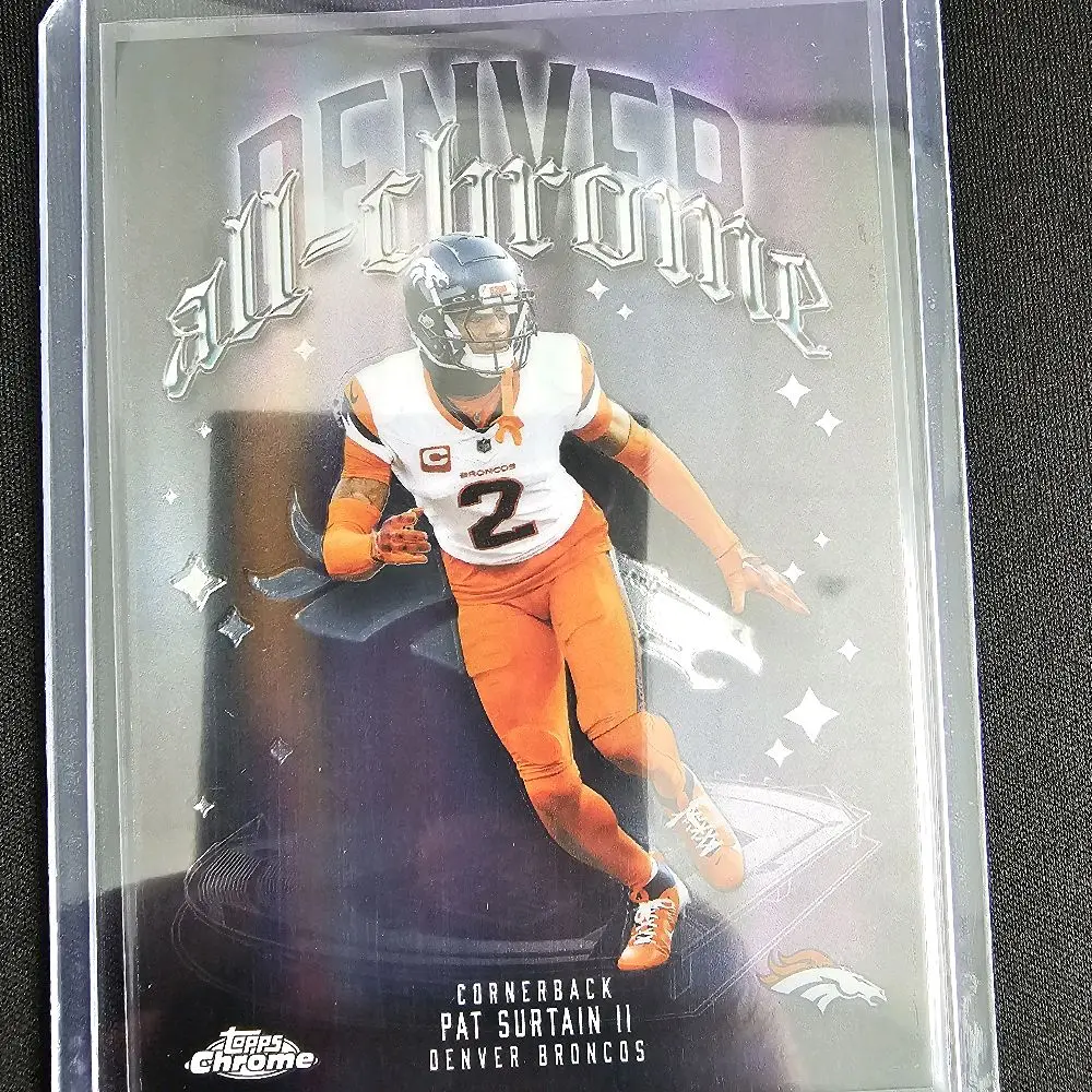 Topps 2025 Chrome Pat Surtain II All Chrome Denver Broncos Cornerback Trading Card