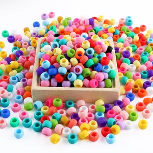 36pcs colored silicone large hole hair beads, threaded beads, suitable for dirty braids, multi-color jewelry accessories, braided hair decoration, women's hair accessory set hairpin decoration, sweet braided hair accessory production