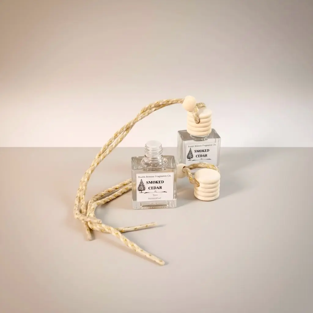 Smoked Cedar Car Diffuser 10 ml | Hanging Cedarwood Car Freshener | Handcrafted Car Fragrance Woody Aromatic
