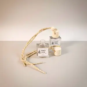 Smoked Cedar Car Diffuser 10 ml | Hanging Cedarwood Car Freshener | Handcrafted Car Fragrance Woody Aromatic