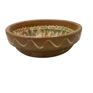 Antique Hungarian Folk Art Decorative Bowl