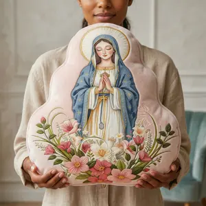 Virgin Mary Pillow Double Sided | Catholic Religious Cushion Case | Blessed Mother Home Decor | Christian Gift for Mom Grandma Pillow Gift outdoorfun